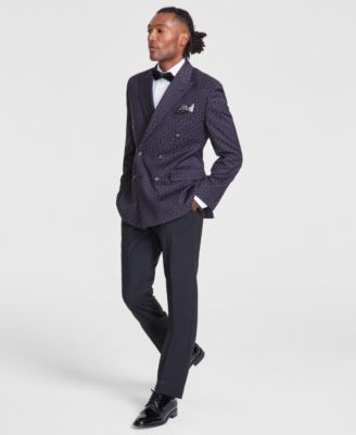 Tayion Collection - Men's Classic-Fit Jacquard Dinner Jacket
