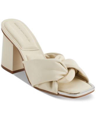 DKNY - Women's Silas Square Toe Wrapped Strap High Heel Sandals