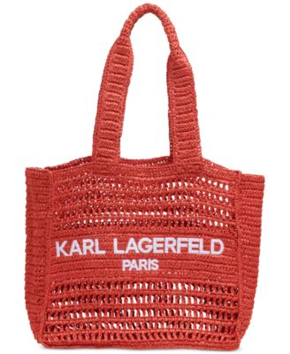 KARL LAGERFELD PARIS - Antibes Woven Straw Large Tote