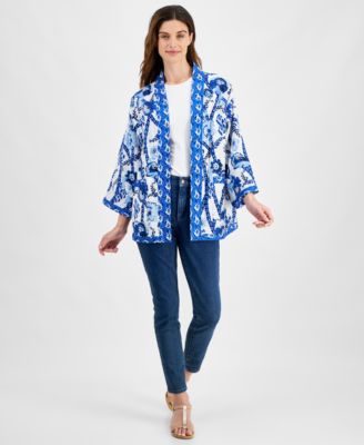 Style & Co - Women's Belinda Reversible Open-Front Kimono