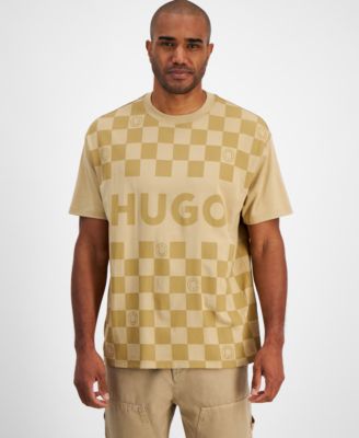 Hugo Boss - Men's Narliparo Relaxed-Fit Short Sleeve Crewneck Check Logo T-Shirt