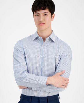 Alfani - Men's Classic/Regular-Fit Micro-Dot Dress Shirt