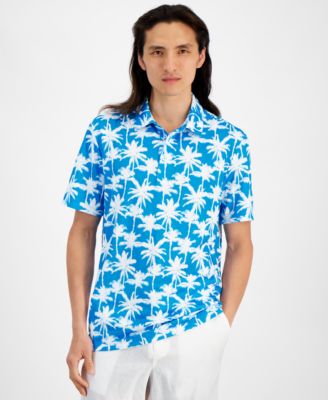 Club Room - Men's Palm Breeze Regular-Fit Printed Performance Tech Polo Shirt
