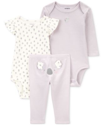 Carter's - Baby Boys and Baby Girls 3-Pc. Little Character Bodysuit & Pant Set