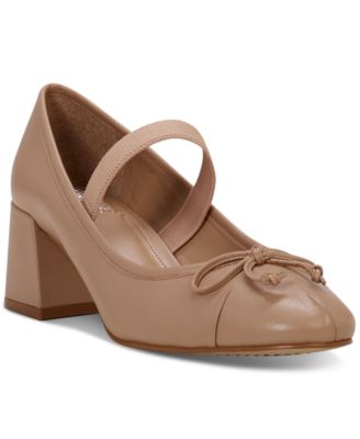 Vince Camuto - Women's Melodie Block-Heel Mary Jane Ballet Pumps