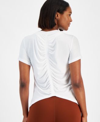 ID Ideology - Women's Relaxed Scoop-Neck Back-Ruched Short-Sleeve T-Shirt
