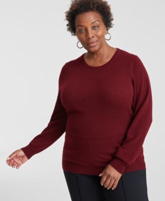Charter Club - Plus Size Cashmere Crewneck Sweater