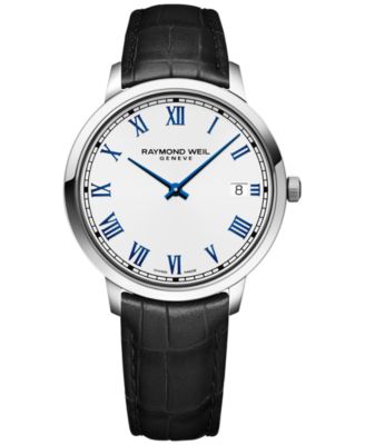 Raymond Weil - Men's Swiss Toccata Black Leather Strap Watch 42mm