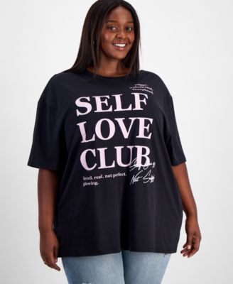 Grayson Threads, The Label - Trendy Plus Size Self Love Club Graphic T-Shirt