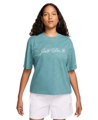 Nike - Women's Sportswear Cotton Crewneck Short-Sleeve T-Shirt