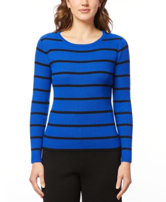 Melissa Paige - Women's Ribbed Striped Sweater