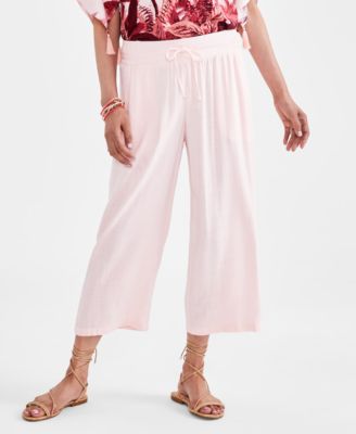 JM Collection - Petite Cropped Wide-Leg Pants