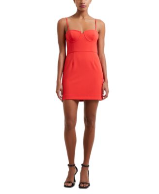 French Connection - Women's Whisper Corset-Neckline Sleeveless Mini Dress