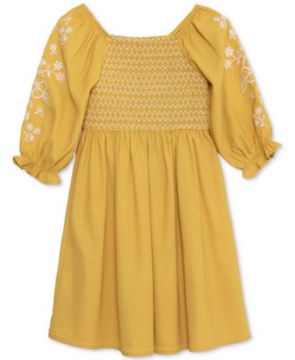 Speechless - Big Girls Smocked Floral-Embroidered Dress
