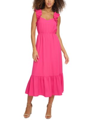 kensie - Women's Sleeveless Tiered Midi Dress