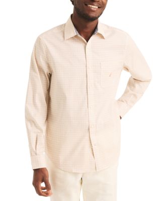 Nautica - Men's Long Sleeve Button-Front Geo Print Shirt