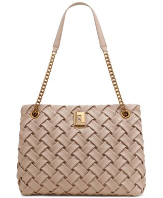 KARL LAGERFELD PARIS - Lafayette Medium Woven Leather Tote