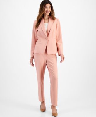 Le Suit - Women's Notch-Collar One-Button Pantsuit, Regular & Petite Sizes