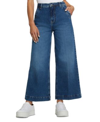 GUESS - Women's Dakota High-Rise Wide-Leg Jeans