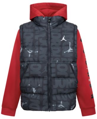 Jordan - Big Boys Layered-Look Hooded Jacket
