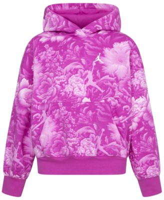 Jordan - Big Girls Brooklyn Essentials Floral-Print Pullover Hoodie
