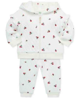 Little Me - Baby Girls Floral Hoodie & Pants Set