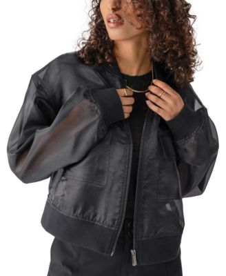 Sanctuary - Women's Skyline Organza Faux-Leather Bomber Jacket