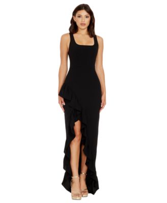 Dress the Population - Women's Charlene Ruffled High-Low Gown