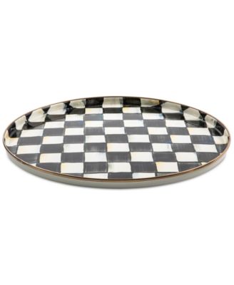 Mackenzie-Childs - Enameled Steel Courtly Check Round Tray