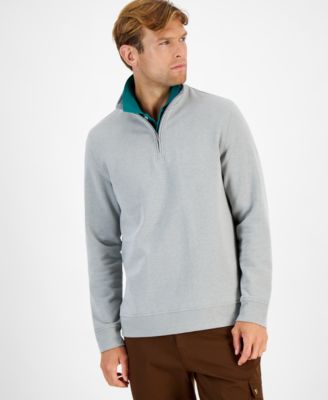 Club Room - Men's Regular-Fit Stretch 1/4-Zip Tech Fleece Sweatshirt