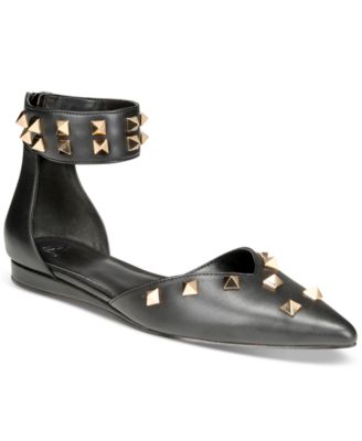 AAJ By Aminah - Women's Lennox Studded Ankle-Strap Flats