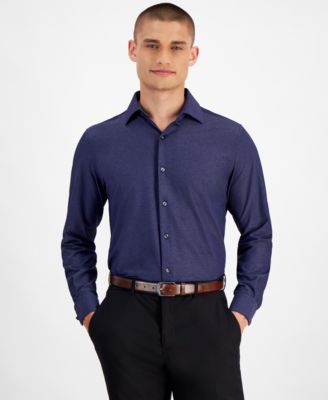 Alfani - Men's Slim-Fit Melange Solid Dress Shirt