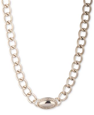 Givenchy - Gold-Tone Openwork Logo Collar Necklace, 16" + 3" extender