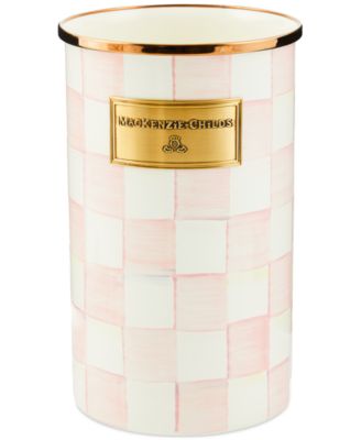 Mackenzie-Childs - Rosy Check Enameled Steel Utensil Holder
