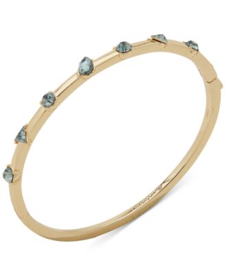 KARL LAGERFELD PARIS - Gold-Tone Mixed Stone Bangle Bracelet