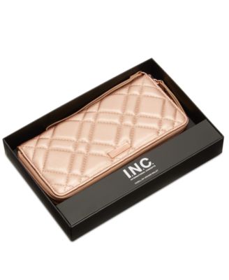 I.N.C. International Concepts - Hazel Zip-Around Metallic Quilt Wristlet