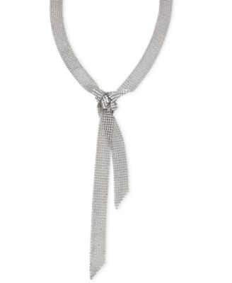 I.N.C. International Concepts - Knotted Mesh Chain Lariat Necklace, 20" + 3" extender