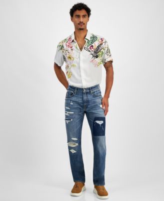 GUESS - Men's Mateo Straight Leg Distressed Jeans