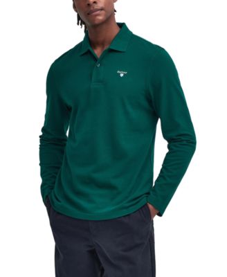 Barbour - Men's Original Sports Tailored-Fit Long-Sleeve Piqu&eacute; Polo Shirt