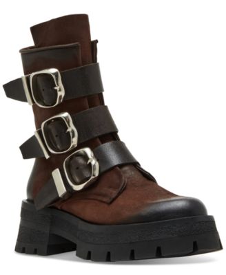 Steve Madden - Women's Roland Buckled Moto Boots