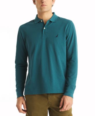 Nautica - Men's Long Sleeve Deck Polo Shirt