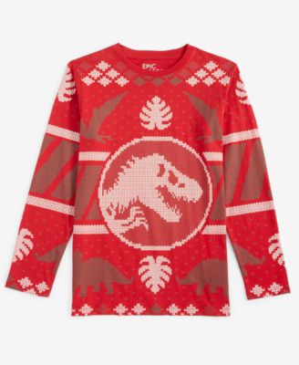 Epic Threads - Little & Big Boys Jurassic Park Holiday Printed Long-Sleeve T-Shirt