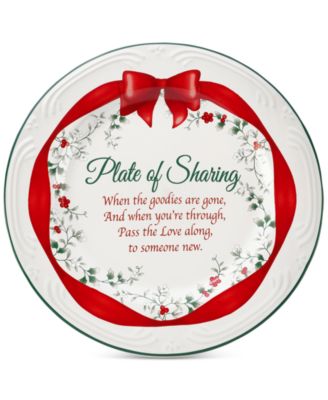 Winterberry - Red Ribbon Stoneware Sharing Plate