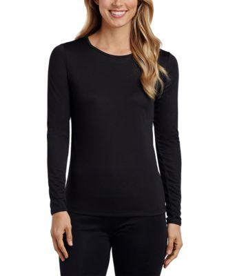 Cuddl Duds - Petite Climatesmart Long-Sleeve Crewneck Top