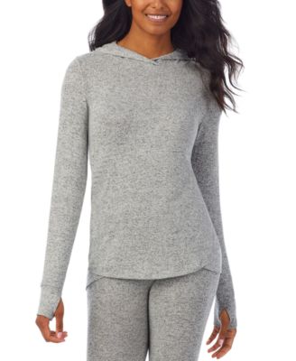 Cuddl Duds - Petite SoftKnit Long-Sleeve Tunic Hoodie