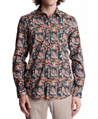 Paisley & Gray - Men's Samuel Slim-Fit Floral Paisley Button-Down Shirt