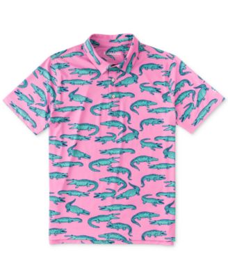 Chubbies - Men's The Glade Tailored-Fit Performance Alligator Print Polo Shirt