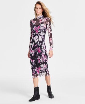 Steve Madden - Women's Vivienne Floral Turtleneck Dress