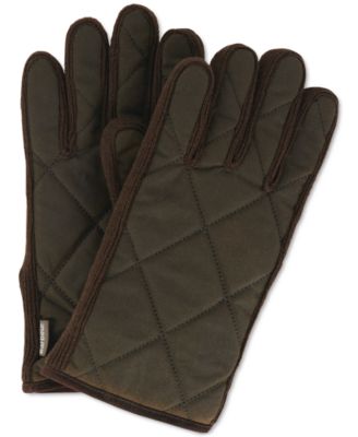 Barbour - Men's Winterdale Quilted Waxed Cotton Gloves