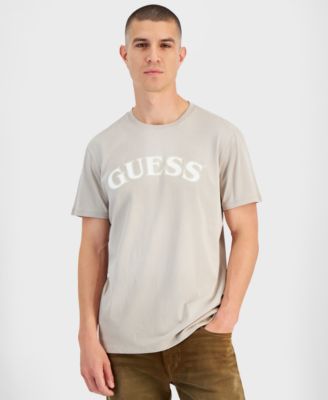 GUESS - Men's Short Sleeve Arched Logo Crewneck T-Shirt